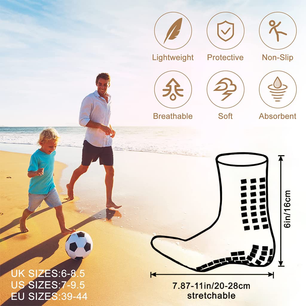 HASTHIP® 2 pairs of Men Women Athletic Socks, for Badminton Soccer Running Gym & Indoor Training, Hi-Tech Performance Rubber Anti-Slip and Thicken Cushion Sport Socks Ankle Length Socks