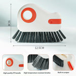 HASTHIP Groove Cleaning Brush for Window Tracks and Grout featuring Hidden Scraper | Compact Ergonomic Grip