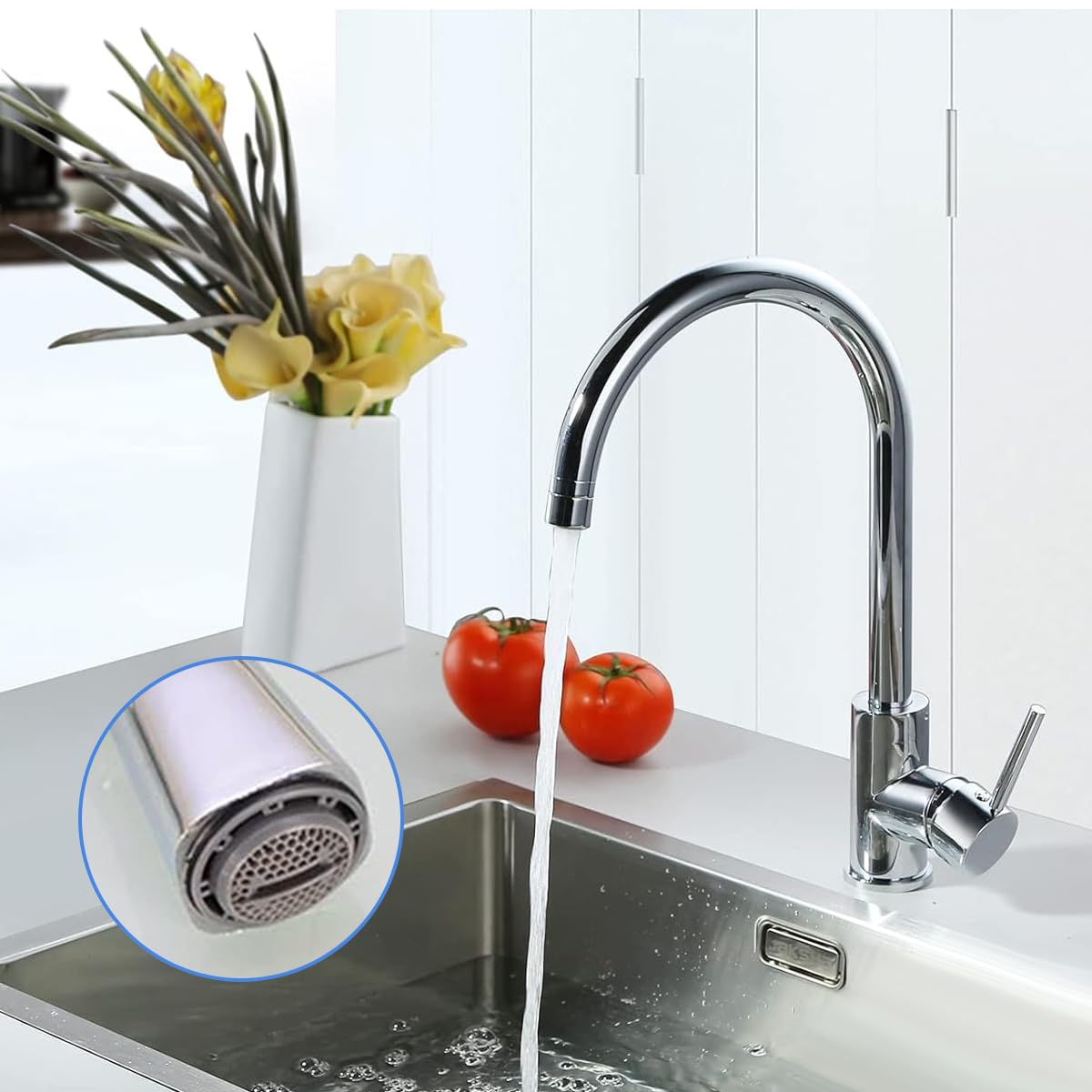 HASTHIP Cache Aerator Set for Sink Faucets with 12 pcs and 6 Removal Keys | ABS Material
