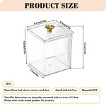 HASTHIP Clear Acrylic Storage Box for Makeup Essentials with Lids 9.5x8.4cm | Dustproof Dispenser