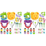 HASTHIP Cookie Cutter Shapes Set for DIY Baking with One Push Demold & 64PCS Stainless Steel Tools | Kid-Friendly Fruit Forks