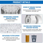 HASTHIP Water Filter for Tank Heater and Washing Machine with Clear Housing and 1/2 inch Thread | PP Fiber Filtration for Sediment and Rust Removal