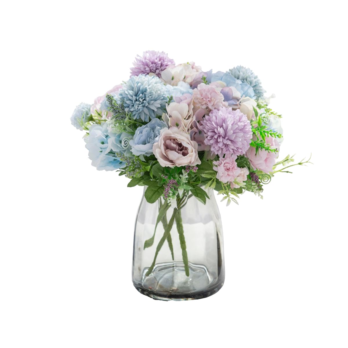 HASTHIP Artificial Flowers for Home Decor with 2 Pack 31cm Silk Peony Hydrangea Bunches