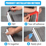 HASTHIP Water Stopper for Bathroom and Kitchen with 100cm TPE Splash Guard | Easy Glue Installation