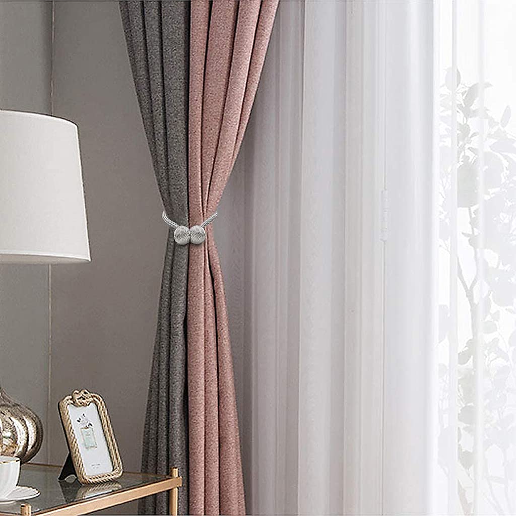 HASTHIP Magnetic Curtain Tiebacks for Home and Office with Strong Nickel Plated Magnets | Pack of 2