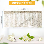 HASTHIP Kitchen Short Curtain for Cafe and Restaurant featuring Textured Striped Semi Sheer Fabric W52 x L18 in