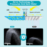 HASTHIP Shower Head for Bathroom with 6 Inch Square Panel and Anti Clog Nozzles | Stainless Steel Rainfall Design