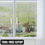 HASTHIP Sliding Door Handle Set for Home Glass Doors featuring Self Adhesive Plastic | 4Pcs White