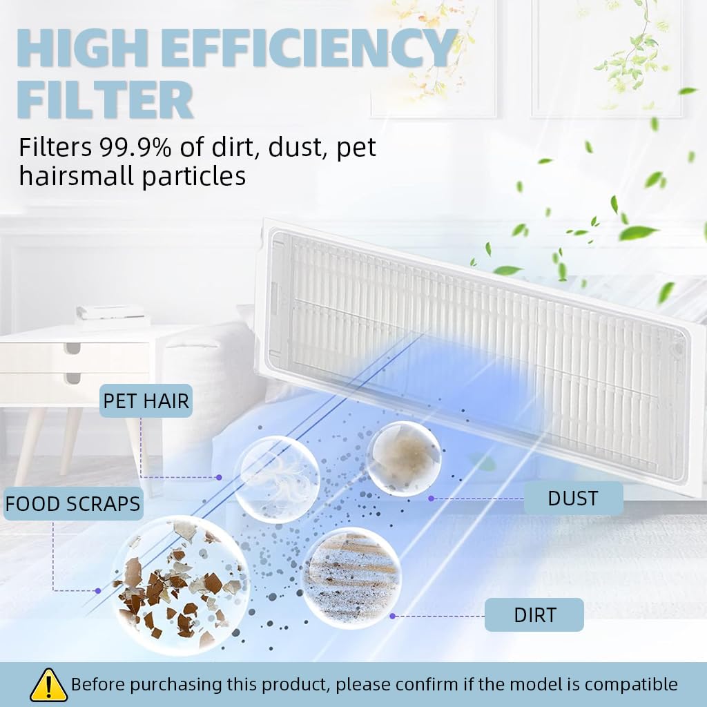 HASTHIP Replacement Parts Kit for Viomi SE Vacuum Cleaner with 9Pcs Brushes Filters and Mops