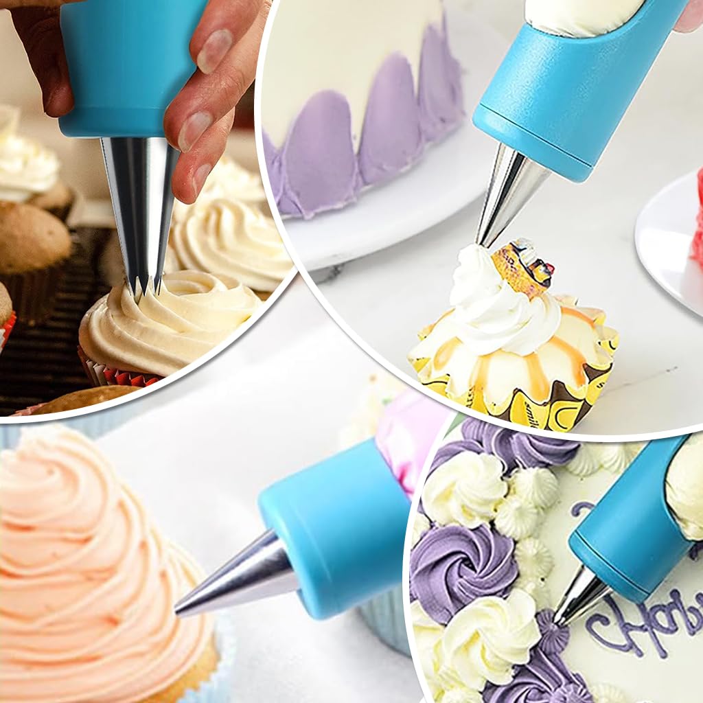 HASTHIP Pastry Cake Decorating Pen Kit for DIY Desserts with 10 Bags and 2 Nibs | BPA Free