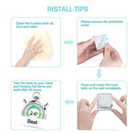 Supvox Self Adhesive Hooks, Heavy Duty Stainless Steel Waterproof Towel Hooks Stick on Hooks Wall Hangers Sticky Hooks for Hanging Bathroom Kitchen Home-4 Packs