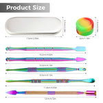 HASTHIP Wax Carving Tool Set for Clay and Pottery with Dual Head Design and Rainbow Steel | 6 Pcs