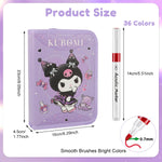 HASTHIP Acrylic Markers Set for DIY Painting with 36 Colors and Kuromi Zipper Pouch | Quick Dry Ink