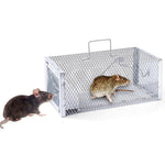 HASTHIP Rodent Trap for Kitchen and Garage featuring One Way Spring Door 28cmx14.5cmx11.5cm | Reusable Metal Cage with Handle