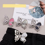 HASTHIP® Juego de 4 botones con flores para tensar la cintura los pantalones vaqueros holgados