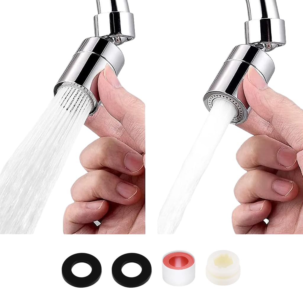 HASTHIP Tap Extender for Kitchen Sink with 360° Swivel Aerator and Dual Water Modes | 3PCS Stainless Steel Water‑Saving Attachment