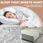HASTHIP Fitted Sheet Fasteners Set for Bed Corners with Curved Strip Clamp | Pack of 4