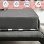 HASTHIP Bed Sheet Retainer Clips 6Pcs for All Bed Sizes with No Slip L Shape Fasteners | Invisible Edge Holders