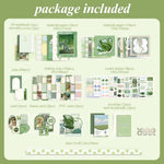 HASTHIP Vintage Paper Scrapbook Kit for Journaling with A6 Notebook and 60 Note Sheets | Portable Gift Set
