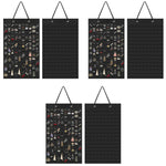 HASTHIP Wall Hanging Earring Organizer for 300 Pairs with Felt Board 22.5×13.6 in | 3 PCS Jewelry Display for Women
