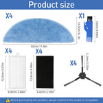 HASTHIP Replacement Parts for Ecovacs Deebot Y1 and Y1 Pro | 13Pcs Kit with Pads Brushes and Filters