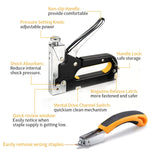 Heavy Duty Staple Gun, 3 in 1 Heavy Duty Stapler Staple Gun with Stapler Remover and 2100Pcs Staples, Tracker Machine with Pins Staple and Nail Gun for Wood Furniture Woodworking SofaSeat Cover Repair
