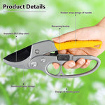 Gardening Scissor Stainless Steel Garden Snip with Safety Lock Garden Shears Sharp Cutter Pruners Scissor for Lawn, Garden & Potted Plants (A)