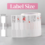 HASTHIP Jewelry Label Loops for Rings and Necklaces 1000pcs with Writable Surface | Self Adhesive Paper Tags