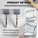 HASTHIP Razor Holders for Bathroom with Dustproof Flip Cover and Self Adhesive | 2 Pcs Grey