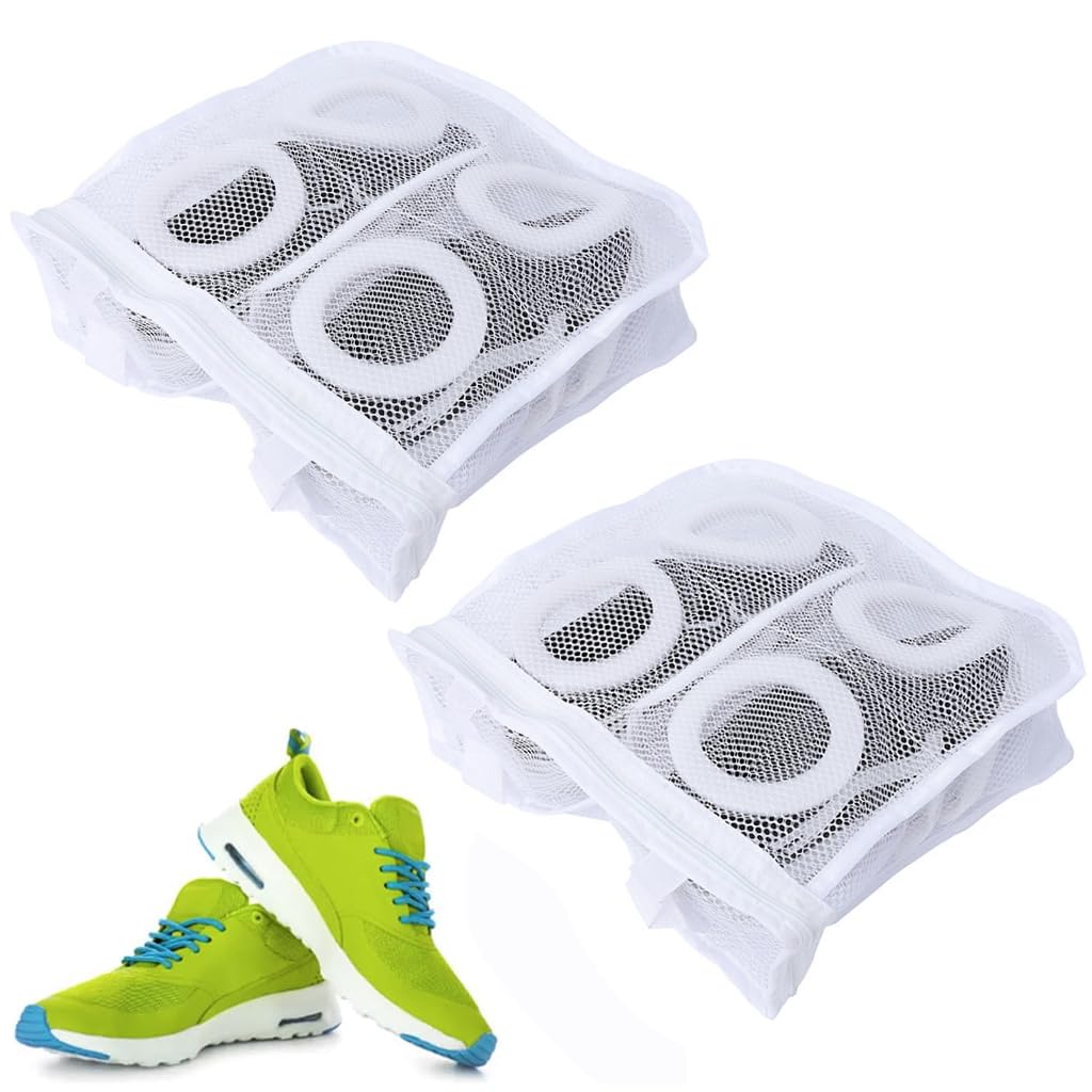 HASTHIP Shoes Wash Bags for Sneakers and Clothing 11.8x14.1x4.7 in with Zipper and Straps