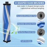HASTHIP Replacement Parts for Ecovacs T30 Omni with 10 pcs full kit | main and side brushes