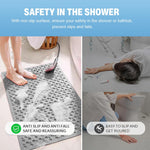 HASTHIP PVC Bathroom Mat 43.5 x 77.5 cm for Shower Safety featuring Multi Hole Drainage | Non Slip for Kids and Seniors