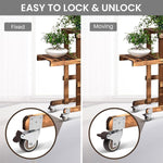 HASTHIP® L-Shaped Caster Wheels, 1 Inch L-Shaped Small Rubber Casters Set of 4, 360 Degree Plate Swivel Castors Wheel, Casters Wheels for Furniture, Swivel Furniture Casters, Load 200lbs