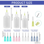 HASTHIP Needle Tip Glue Bottles Set for Craft Projects with 41PCS & Precision Tips | 30ml 50ml 100ml Plastic Squeeze Applicators