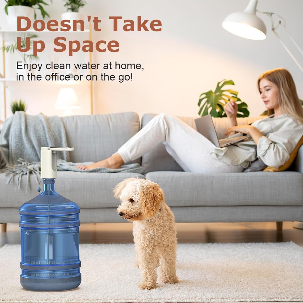 HASTHIP Automatic Water Dispenser Pump for 20 Litre Bottle with 3 Modes and Foldable Spout | USB Rechargeable 1200 mAh Battery