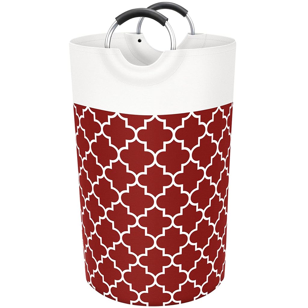 HASTHIP Laundry Basket for Home and College with Foam Grip Aluminum Handles | 82L Foldable Waterproof Hamper