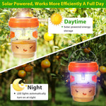 HASTHIP Wasp Trap Lamp for Fruit Trees with Solar Powered LED Light | Waterproof Hanging Bug Trap