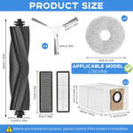 HASTHIP Replacement Parts for Dreame L10s Ultra Vacuum | 13pcs Set with Brushes Filters Mops