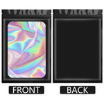 HASTHIP Mylar Bags for Candy and Cookies featuring Tight Ziplock Seal 200 pcs 7.5×12cm Black | Food Grade Polyethylene