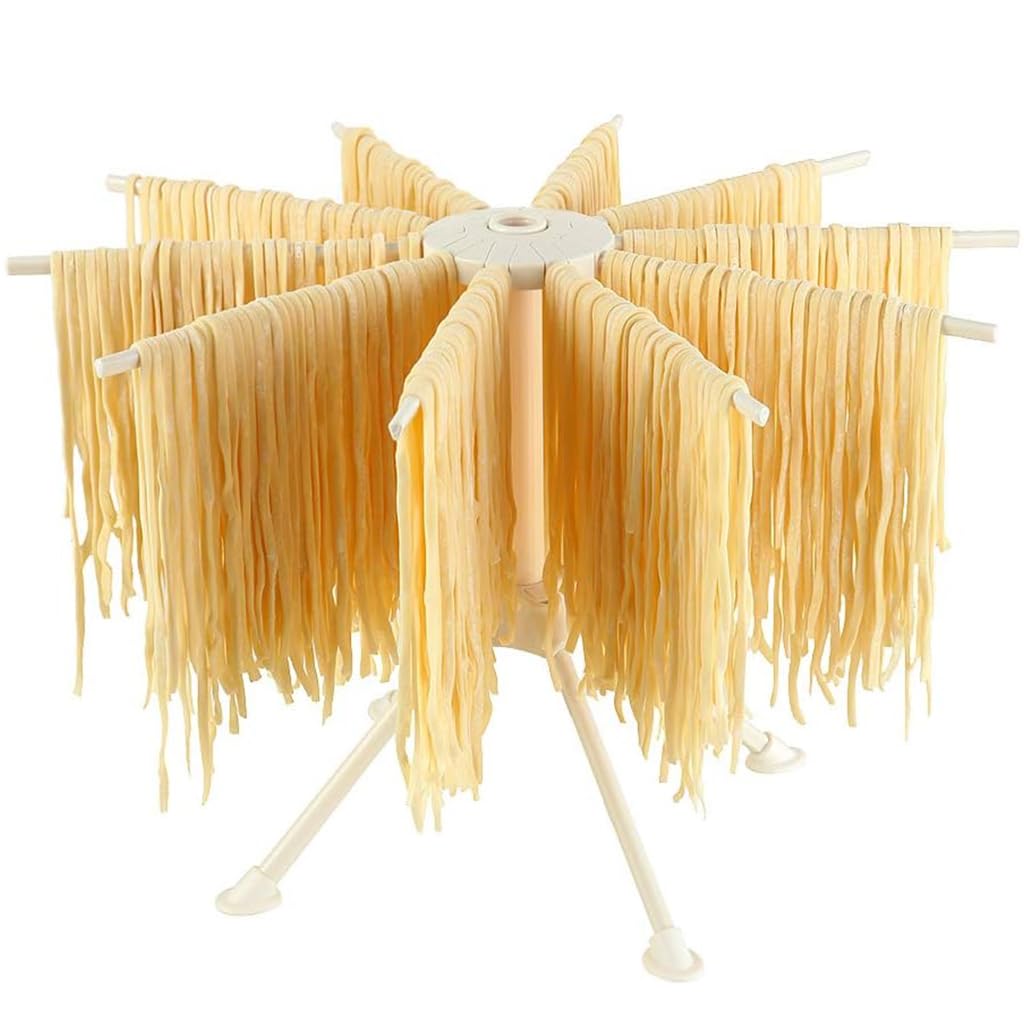 HASTHIP Pasta Drying Rack for Kitchen with 10 Bars and Foldable 11 in Design | Food Safe Plastic