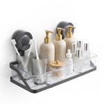 HASTHIP Suction Cup Bathroom Shelf, Large Capacity No-Drill Shower Organizer
