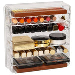HASTHIP® Organizador de Paletas de Sombras Ojos Acrílico Transparente con Compartimentos para Maquillaje y Accesorios Belleza