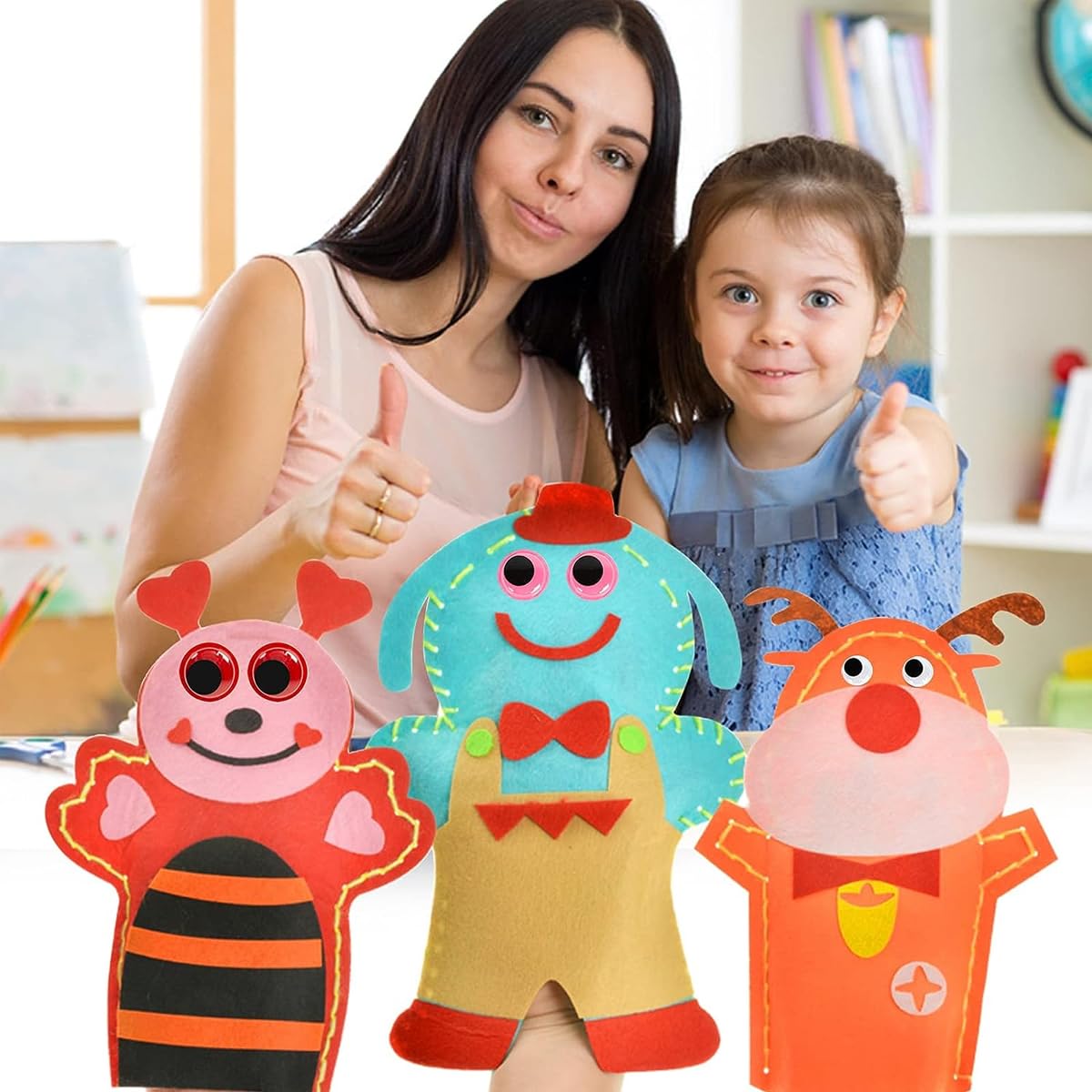 HASTHIP Googly Eyes for Crafts with Self-Adhesive Wiggle Design 1500pcs Assorted Colors and Sizes