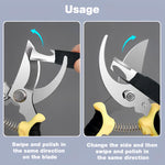 HASTHIP Diamond Sharpening File for Scissors and Garden Tools featuring Anti Slip Handle | 3PCS 5 in Steel Design