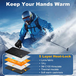 HASTHIP® Winter Riding Gloves for Men, Thermal Plush Lined Windproof Sport Gloves with Anti-Slip Grip, Touchscreen Compatibility & Anti-Loss Clasp for Cycling, Driving & Outdoor Activities, XL