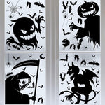 HASTHIP Halloween Window Stickers for Glass and Door Decor featuring 4 Sheets Vinyl Clings