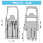 HASTHIP Keychain Multi Tool for Everyday Repair with 12 in 1 Functions and Lock Design | Stainless Steel Pocket Gadget