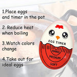 HASTHIP Egg Timer for Boiling Eggs with Color Changing Heat Resistant Design | Soft Medium Hard Doneness Indicator