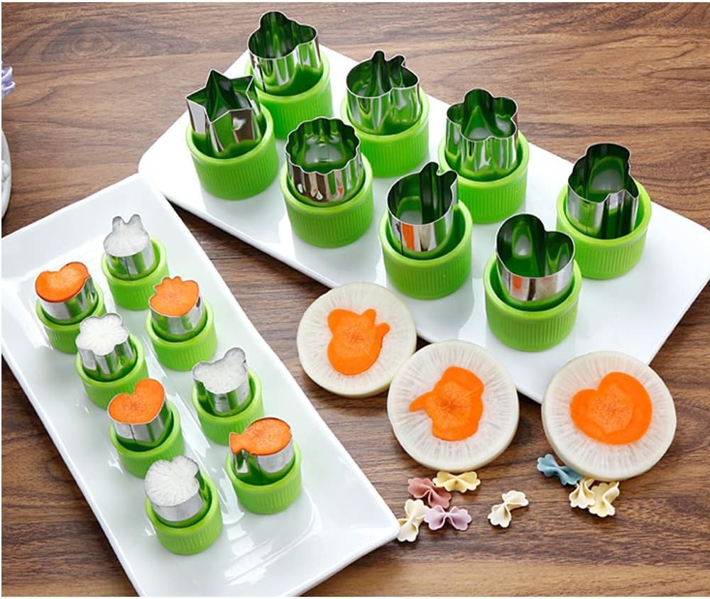 HASTHIP Cookie Cutter Shapes Set 24PCS for Baking and Sandwich DIY with Stainless Steel Molds