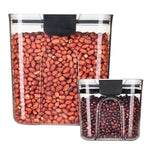 HASTHIP Glass Spice Jar Set for Kitchen Storage with 300ml Jars and Handled Lids | Food-Grade Organizer
